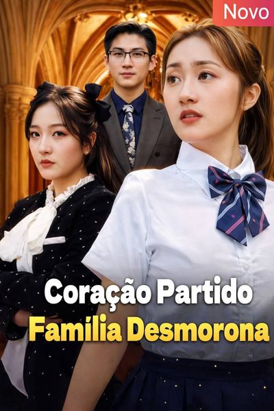 Capa da minisserie Coração Partido Família Desmorona 🫰🏼