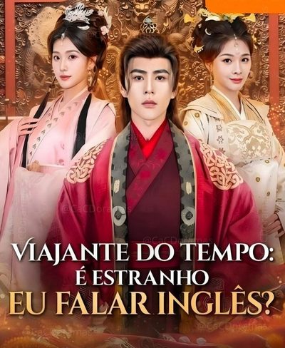 Capa da minisserie Viajante do Tempo e Estranho Eu Falo Ingles