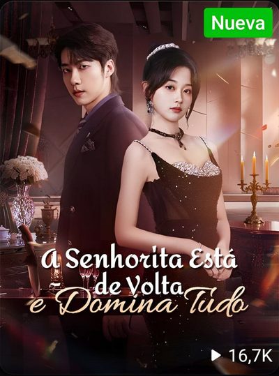 Capa da minisserie A Senhorita Está de Volta e Domina Tudo