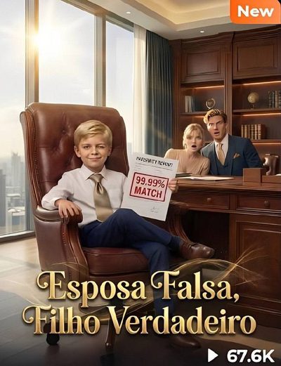 Capa da minisserie Esposa Falsa, Filho Verdadeiro