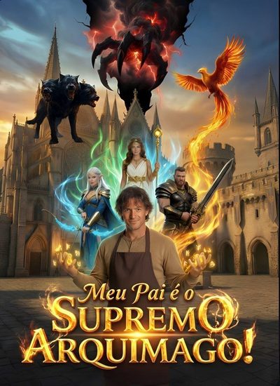 Capa da minisserie Meu Pai É o Supremo Arquimago!