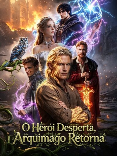 Capa da minisserie The Hero Awakes Archmage Returns - o Herói Desperta, o Arquimago Retorna
