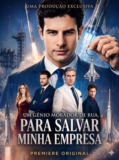 Capa da minisserie Um Gênio Morador de Rua para Salvar Minha Empresa