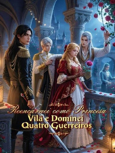 Capa da minisserie Reencarnei Como Princesa Vilã e Dominei Quatro Guerreiros
