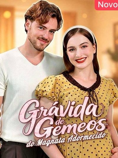 Capa da minisserie Grávida de Gêmeos do Magnata Adormecido
