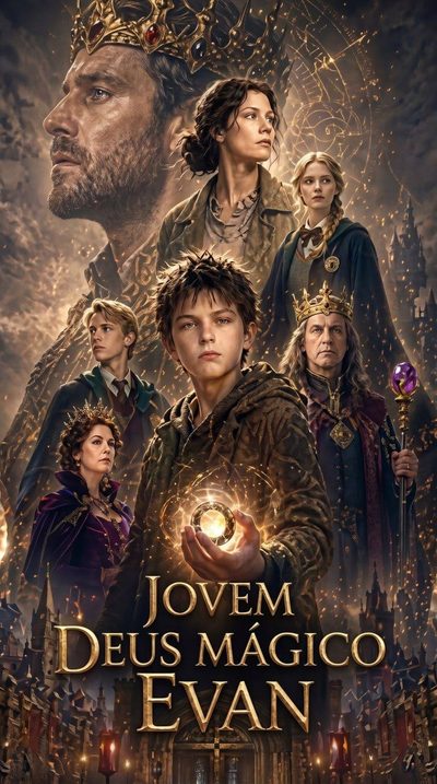 Capa da minisserie Jovem Deus Mágico Evan