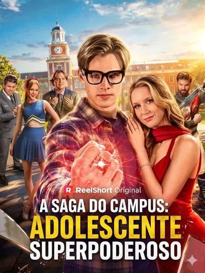 Capa da minisserie A Saga do Campus Adolescente Superpoderoso