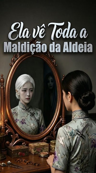 Capa da minisserie Ela Vê Toda a Maldição da Aldeia