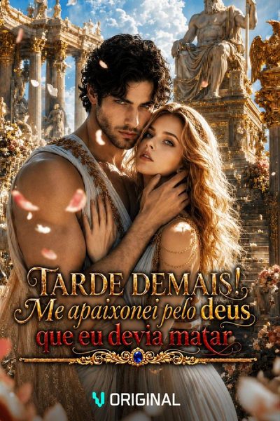Capa da minisserie Tarde Demais! Me Apaixonei Pelo Deus que Eu Devia Matar